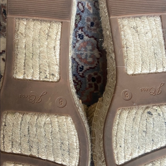 J. Crew Espadrille Platform woven raffia Slides sandals size 8 BH419 - Picture 9 of 10